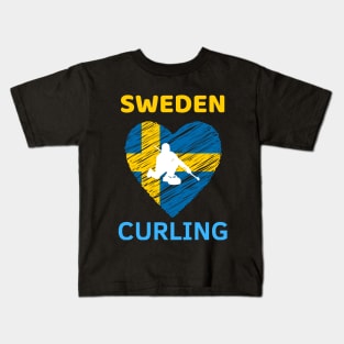 Sweden Curling Team Kids T-Shirt